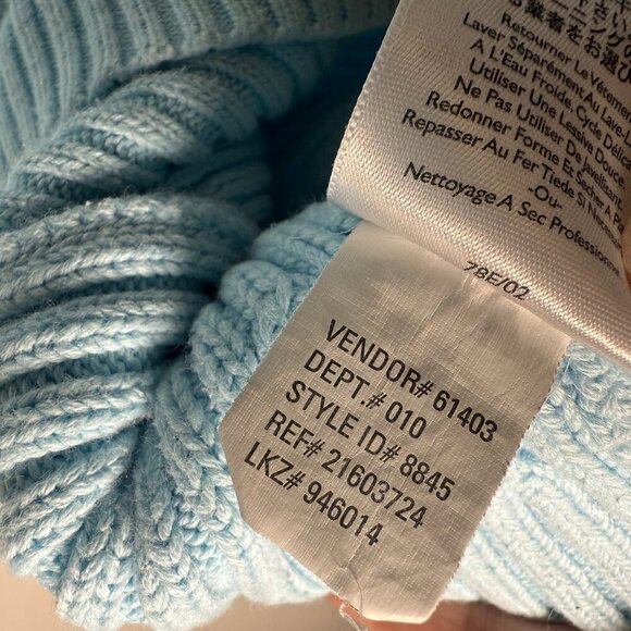 Eddie Bauer Women Stretch Ribbed Turtleneck Sky Blue Sweater Large - Picture 3 of 10